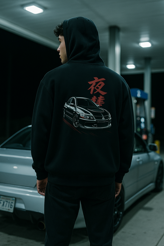 Evo IX Night Attack Hoodie approved lifestyle hero