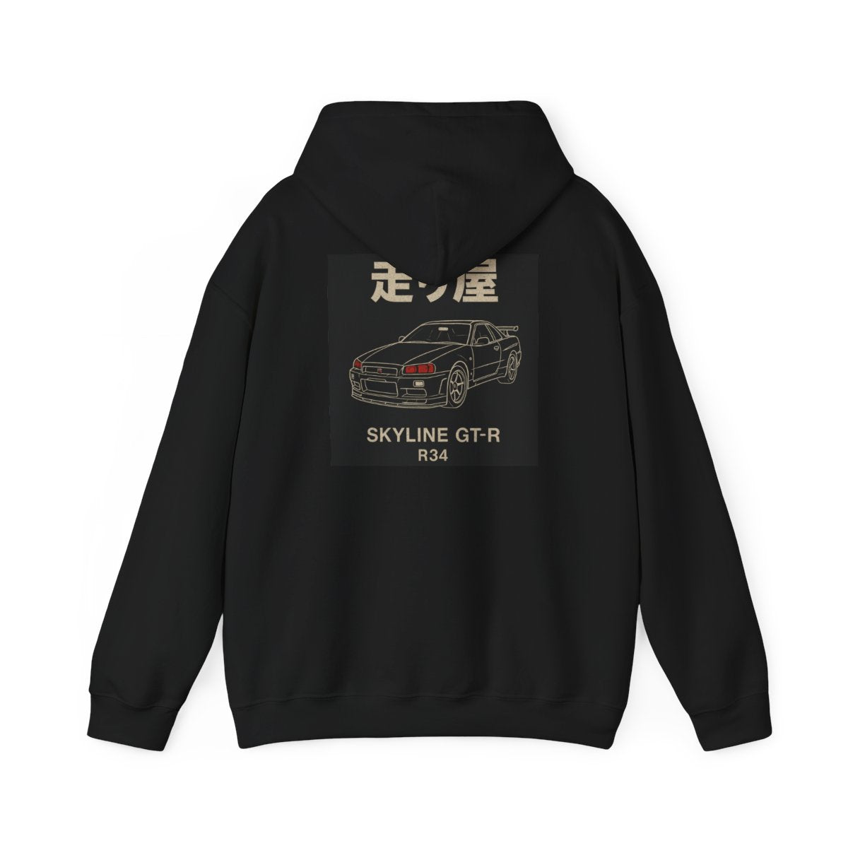 Hashiriya R34 GT-R Hoodie — view 3 of 5 — Hachiroku Apparel