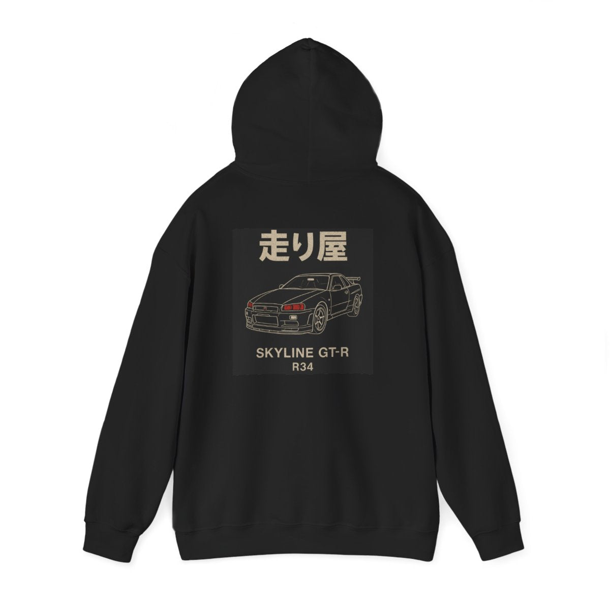 Hashiriya R34 GT-R Hoodie — view 4 of 5 — Hachiroku Apparel