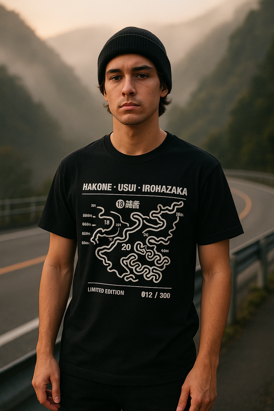 Touge Map Series Tee - Black lifestyle